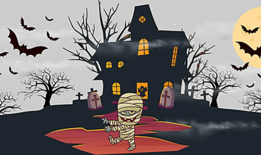 Thiệp Halloween xác ướp độc lạ