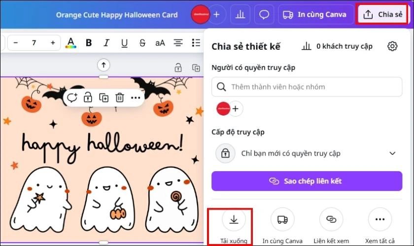 Tải xuống thiết kế và chia sẻ đến mọi người