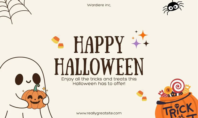 Thiệp Halloween chủ đề ma quái gây ấn tượng