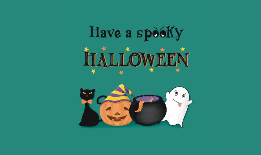 Thiệp Halloween chủ đề ma quái thú vị