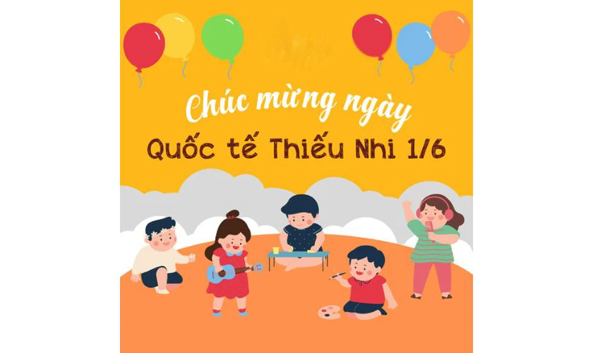 Thiệp Quốc tế Thiếu nhi cho bé gái