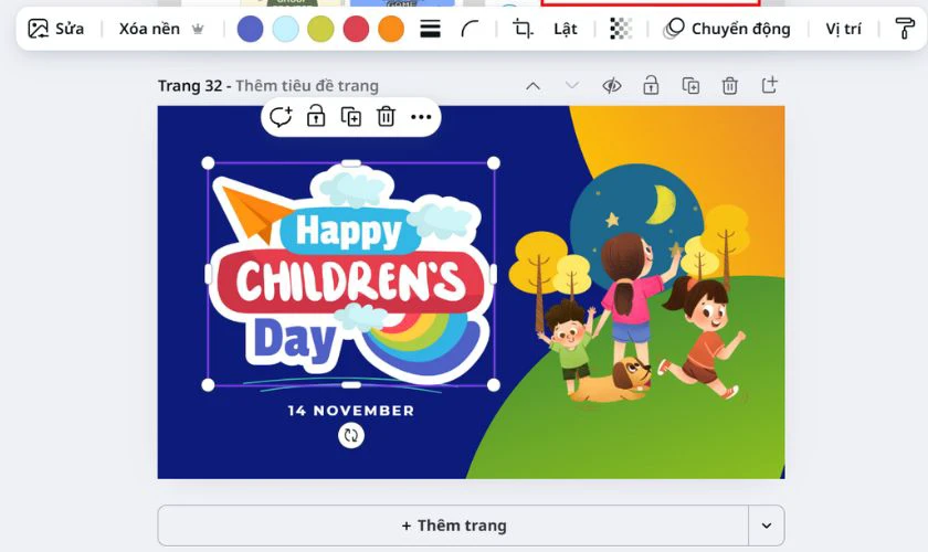 Điền lời chúc, tên người gửi, hình ảnh,... vô thiệp