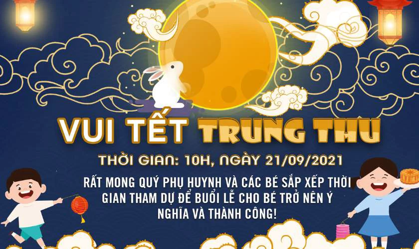 Thiệp mời tiệc Trung thu đẹp mắt 2025