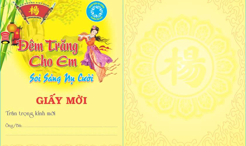 Thiệp tiệc Trung thu đẹp, ấn tượng