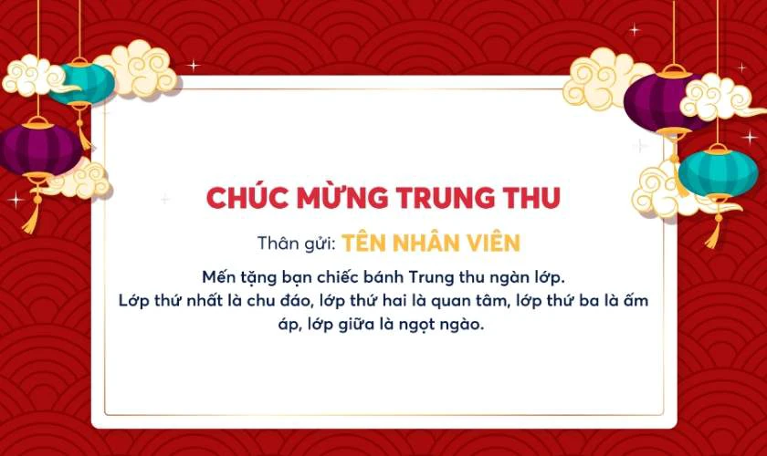 Mẫu thiệp chúc mừng Trung thu nhân viên