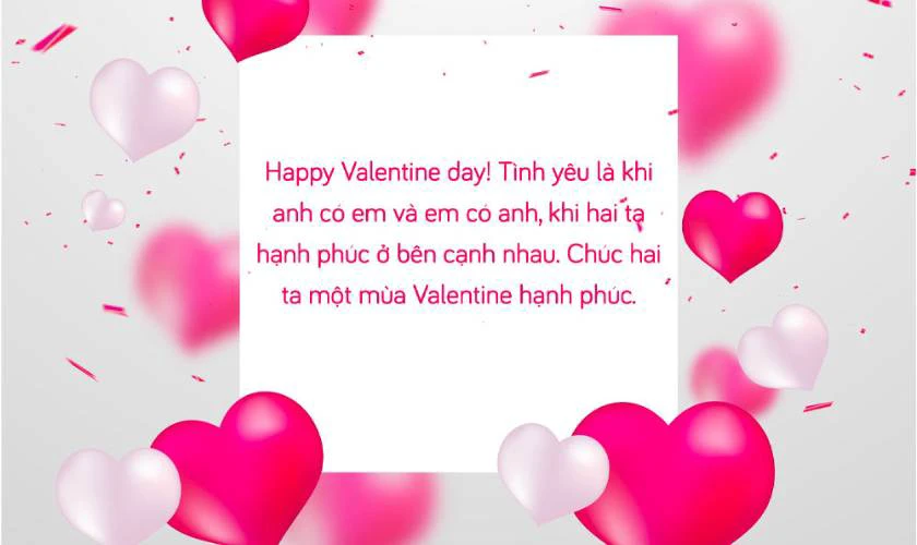 Thiệp Valentine tặng người yêu đẹp kèm chữ