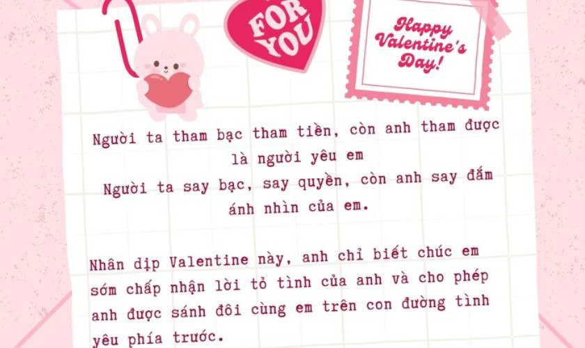 Thiệp Valentine tặng bạn gái