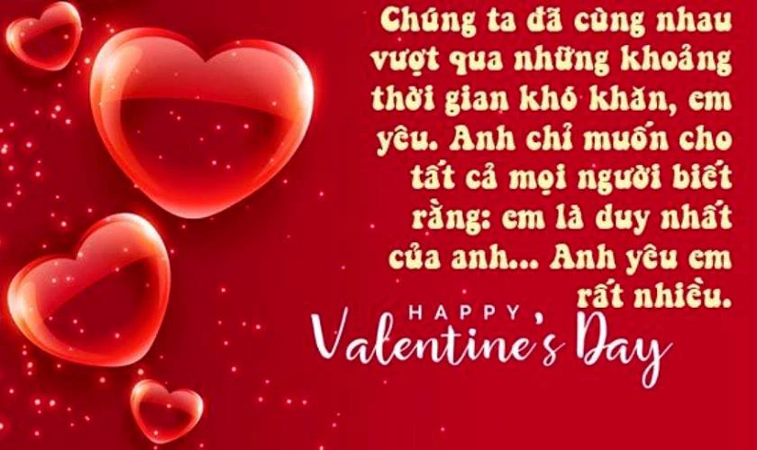 Thiệp Valentine tặng bạn gái dể thương