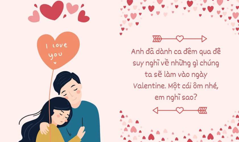 Thư chúc mừng Valentine tặng vợ yêu