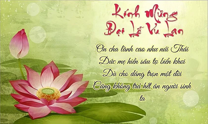 Thiệp Vu Lan báo hiếu dành tặng cha mẹ