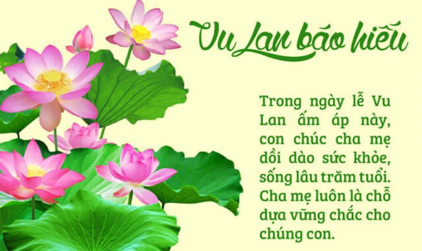 Hình ảnh hoa sen mang vẻ đẹp tinh khiết tượng trưng cho tấm lòng chân thành của người con