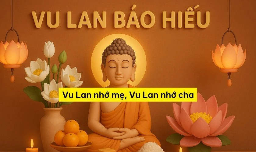 Mẫu thiệp Vu Lan 3D