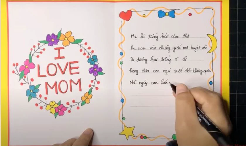 Viết lời chúc và hoàn thiện thiệp