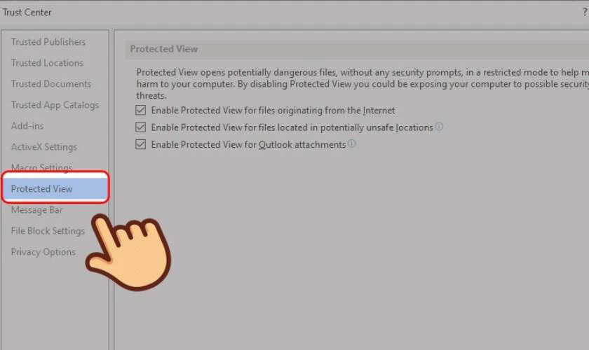 Protected View