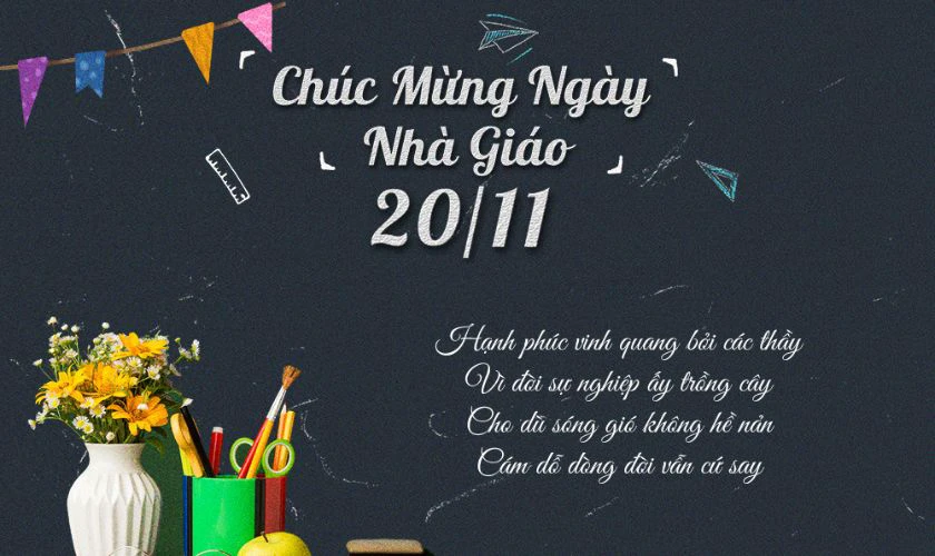 Thơ hay tự sáng tác tặng cô thầy nhân ngày 20/11