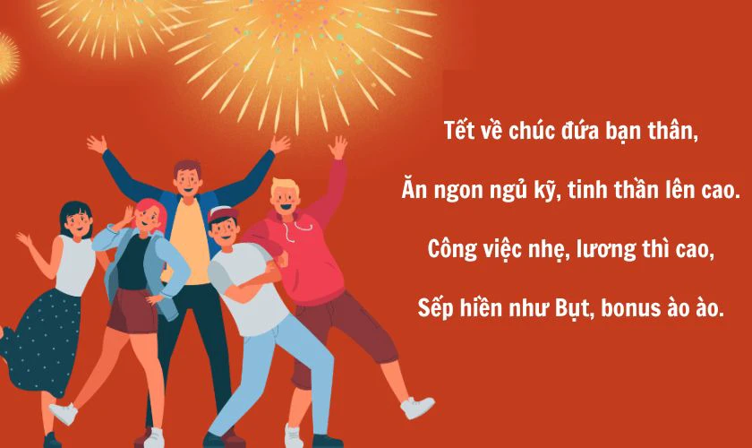 Thơ chúc Tết bạn bè bá đạo, dí dỏm