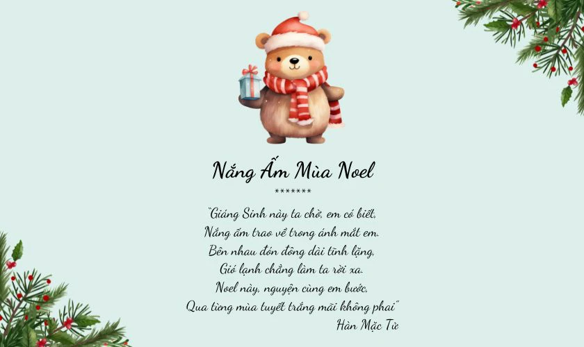 Những bài thơ Noel lãng mạn, ấm áp