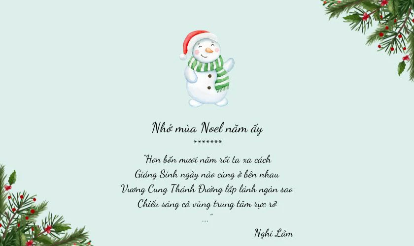 Nhớ mùa Noel năm ấy