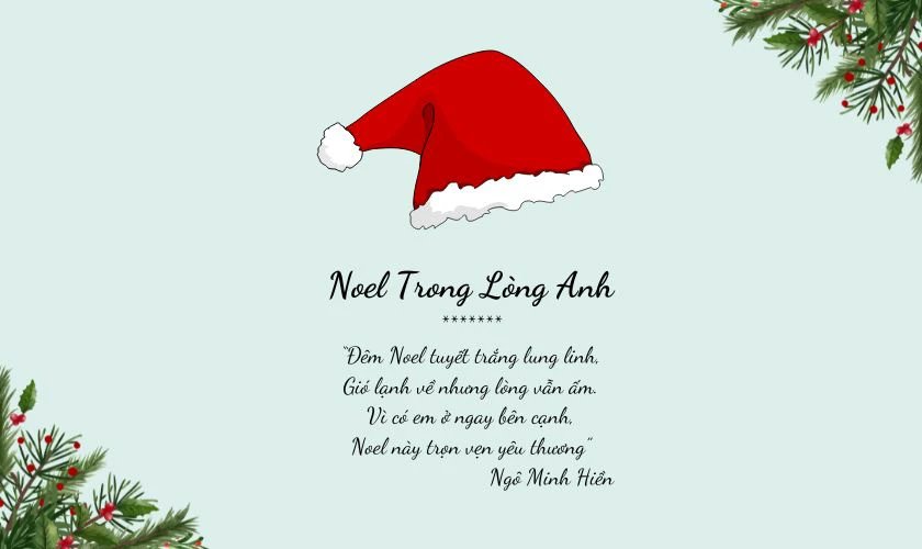 Bài thơ Noel Trong Lòng Anh