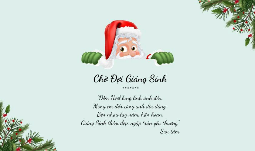 Câu thơ ngắn về Noel 4 câu