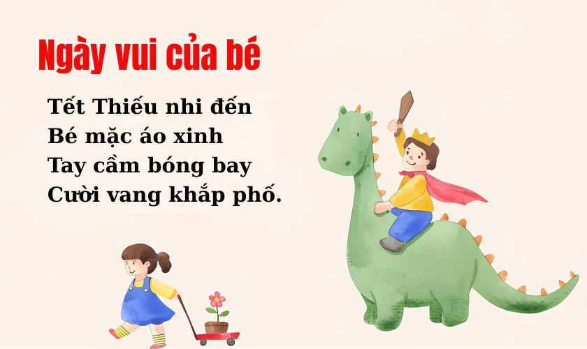Thơ Quốc tế Thiếu nhi 4 chữ cho trẻ mầm non