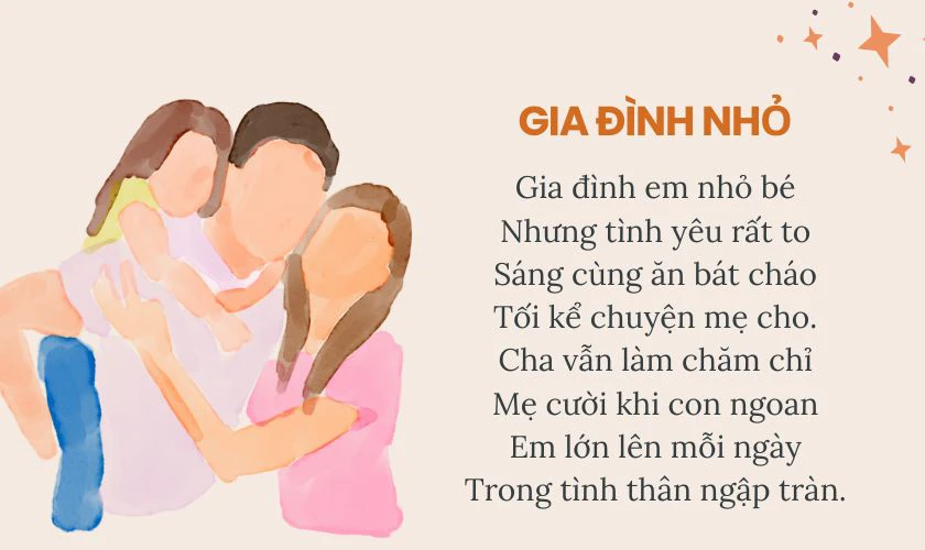 Những bài thơ giúp các em học sinh cấp 1 thêm yêu gia đình