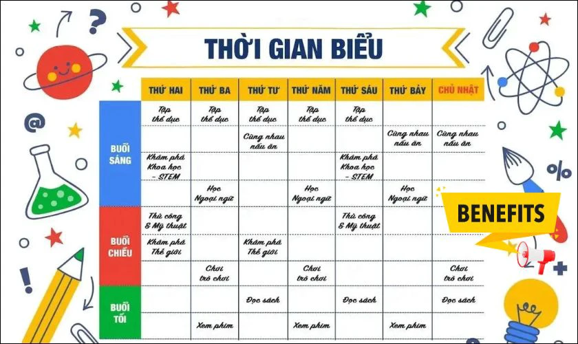 Thời gian biểu khoa học cho học sinh cấp 2 có lợi ích gì?