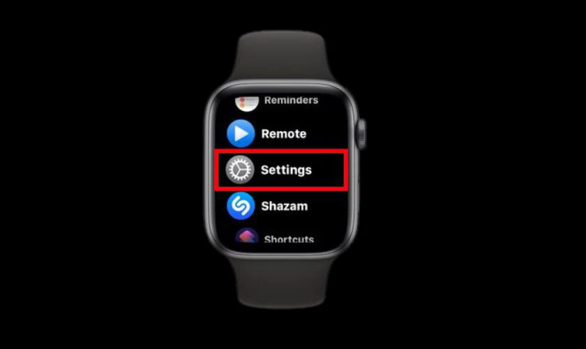 Truy cập mục Settings trên Apple Watch SE