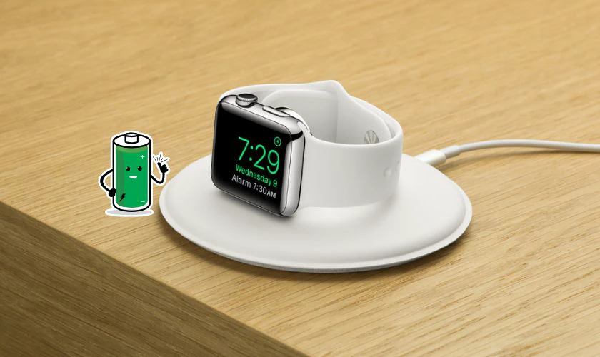 Hỗ trợ sạc nhanh giúp tối ưu thời gian nạp pin cho Apple Watch Sereis 9