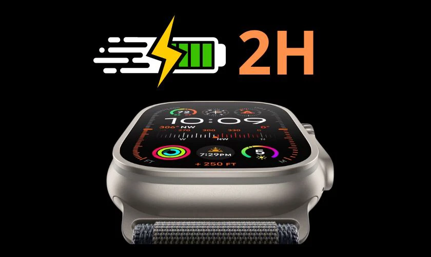 Apple Watch Ultra sạc nhanh chỉ trong 2 giờ