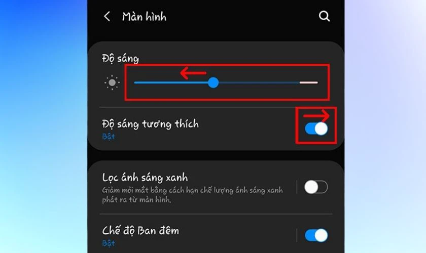 Giảm độ sáng màn hình để tiết kiệm pin