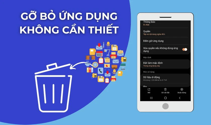 Gỡ bỏ ứng dụng không cần thiết