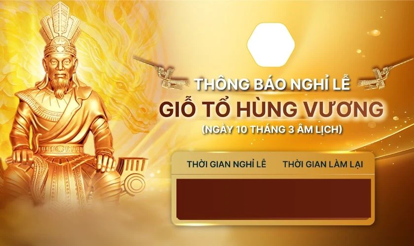 Thông báo nghỉ lễ Giỗ Tổ Hùng Vương 2026 của shop thời trang