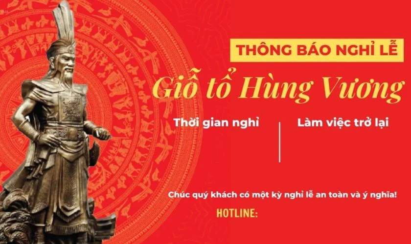 Thông báo nghỉ lễ của quán ăn