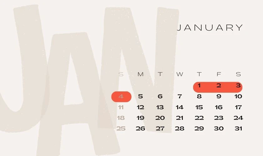 Mẫu thông báo nghỉ tết Dương lịch 2026 cho học sinh