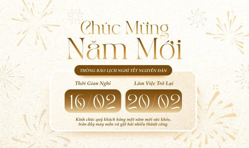 Ảnh mẫu thông báo nghỉ tết Nguyên đán