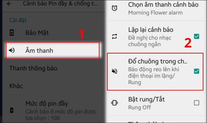 Tùy chỉnh âm thanh và độ nhạy của cảnh báo (nếu cần)