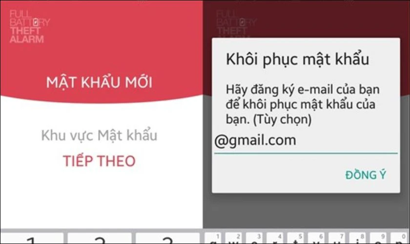 Bật chế độ bảo vệ chống trộm (Anti-Theft Alarm) nếu muốn