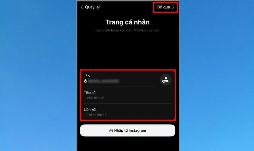 Đăng nhập bằng tài khoản Instagram của bạn