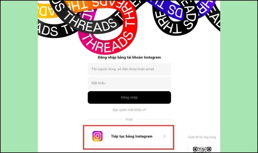 Hướng dẫn đăng nhập Threads trên Website