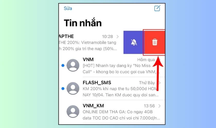 Cách xóa toàn bộ cuộc trò chuyện trên iMessage iOS 26