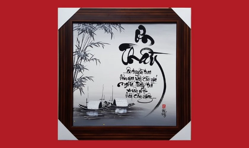 Tranh chữ thư pháp đầy ý nghĩa về thầy trò