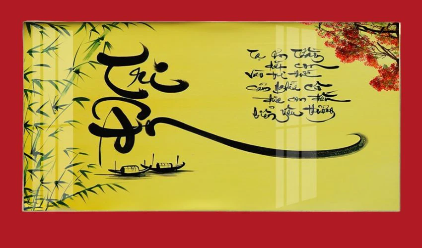 Thư pháp Tri ân màu tặng thầy cô 20/11