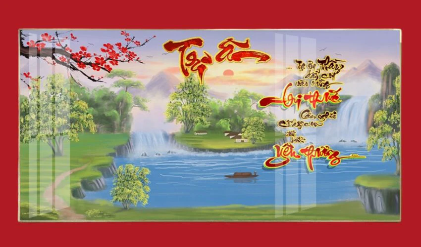 Tranh thư pháp Tri ân ngày nhà giáo Việt Nam