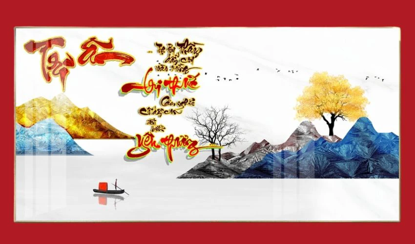Tranh thư pháp Tri ân đẹp tặng thầy cô 20/11 ý nghĩa
