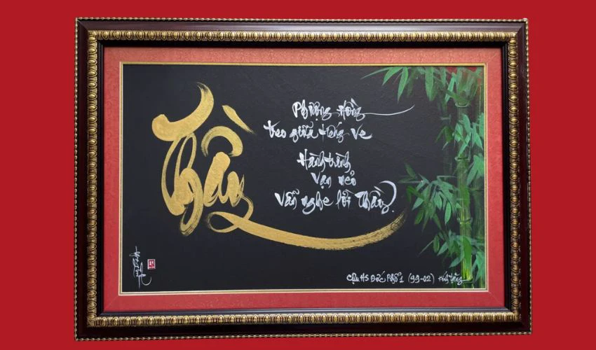 Tranh chữ thư pháp tặng thầy 20/11