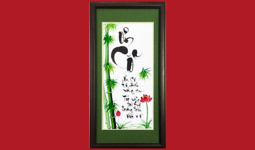 Tranh thư pháp Ơn cô đẹp tặng cô giáo