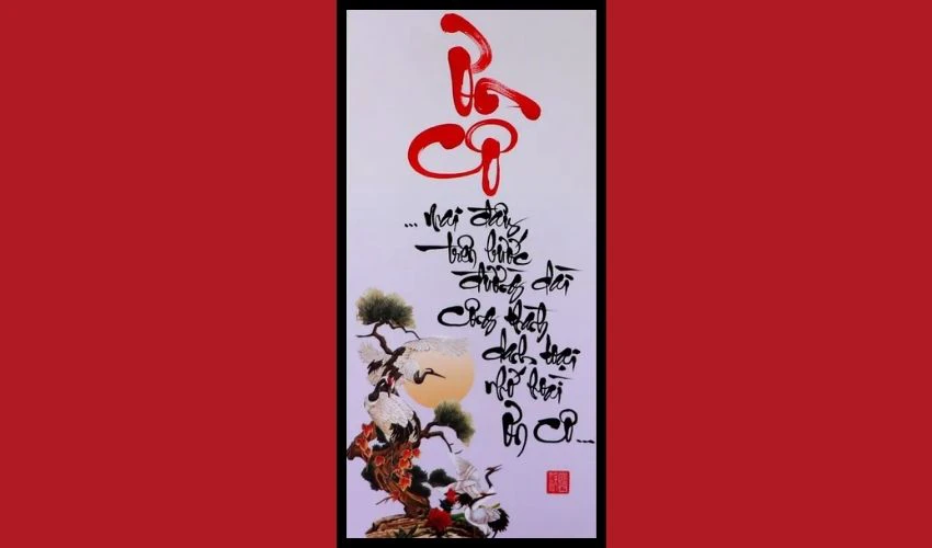 Tranh thư pháp làm quà tặng 20/11 cho cô giáo