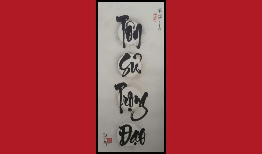 Tranh thư pháp Tôn Sư Trọng Đạo đẹp tặng thầy, cô 20/11