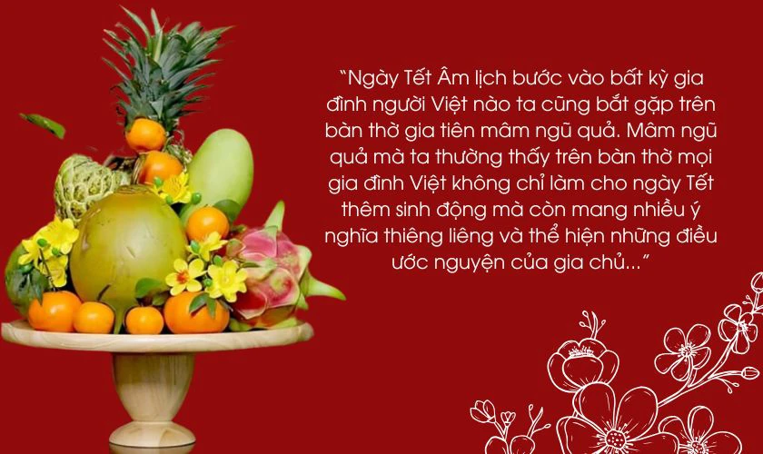 Thuyết trình về mâm ngũ quả ngày Tết chủ đề biết ơn